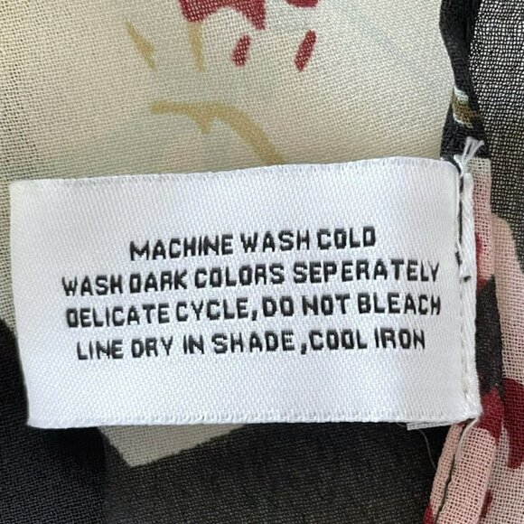 Walter Baker Tulum Caftan Kaftan Duster Black Floral Tropical One Size OS NWT - Picture 11 of 12